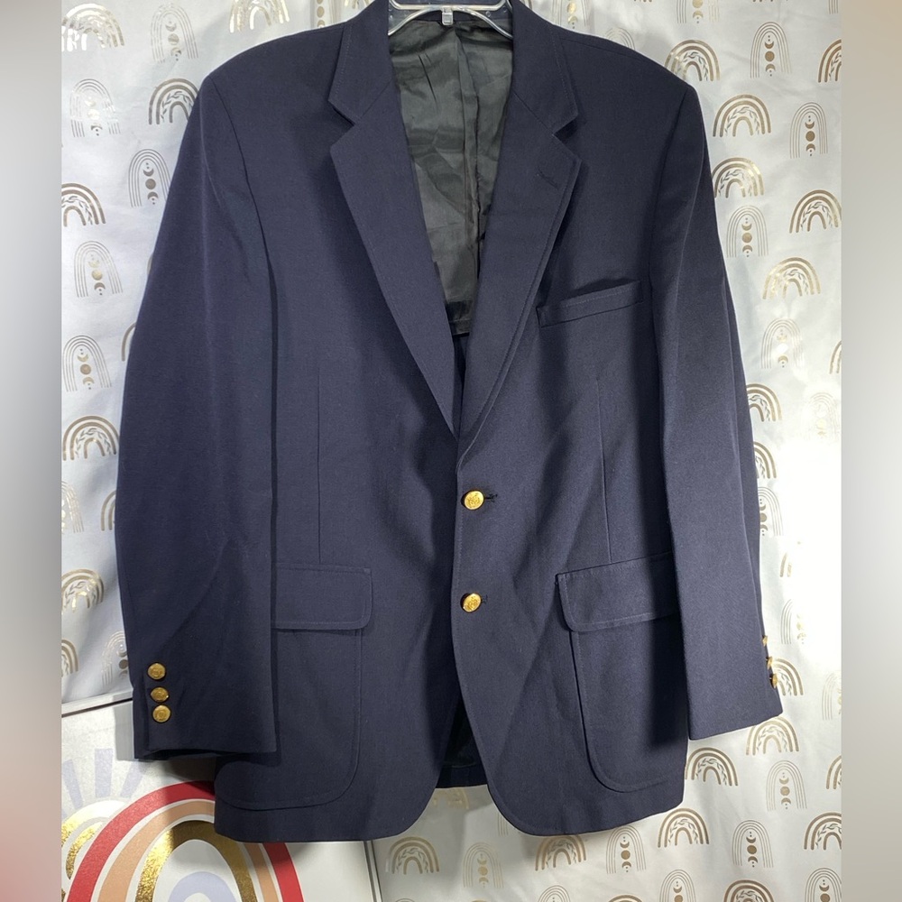 Classic Navy Blazer with Gold Buttons